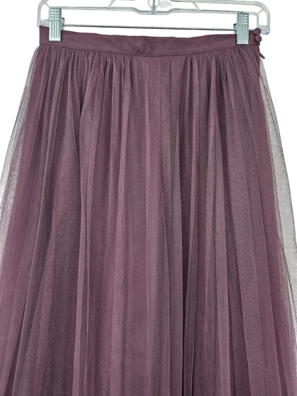 BHLDN Jenny Yoo Collection Louise Tulle Maxi Skirt Burgundy Women's Size 0 Party - Picture 4 of 9